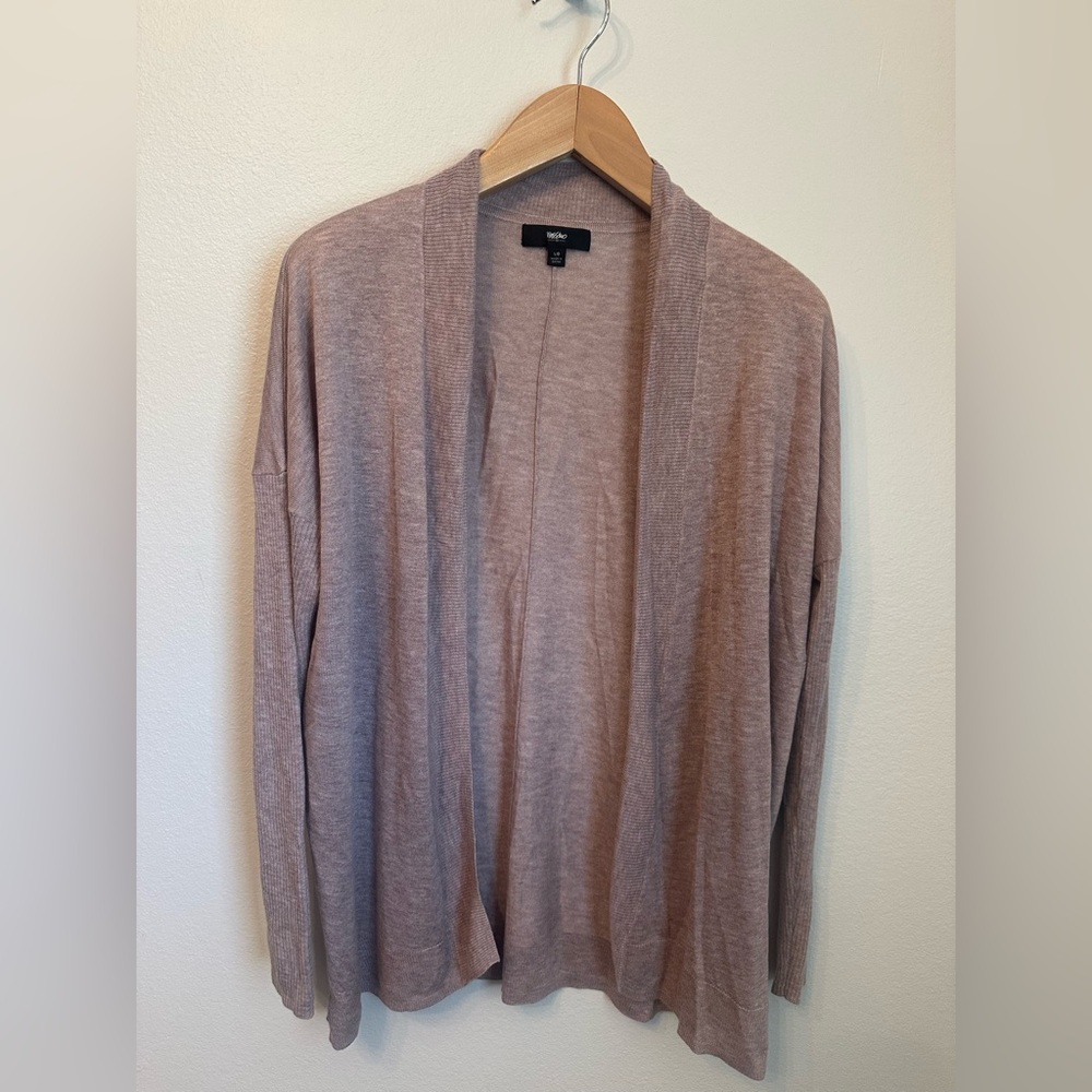 Mossimo Lightweight Blush Pink Open Cardigan